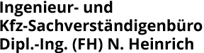 Ingenieur- und Kfz-Sachverständigenbüro Dipl.-Ing. (FH) N. Heinrich logo